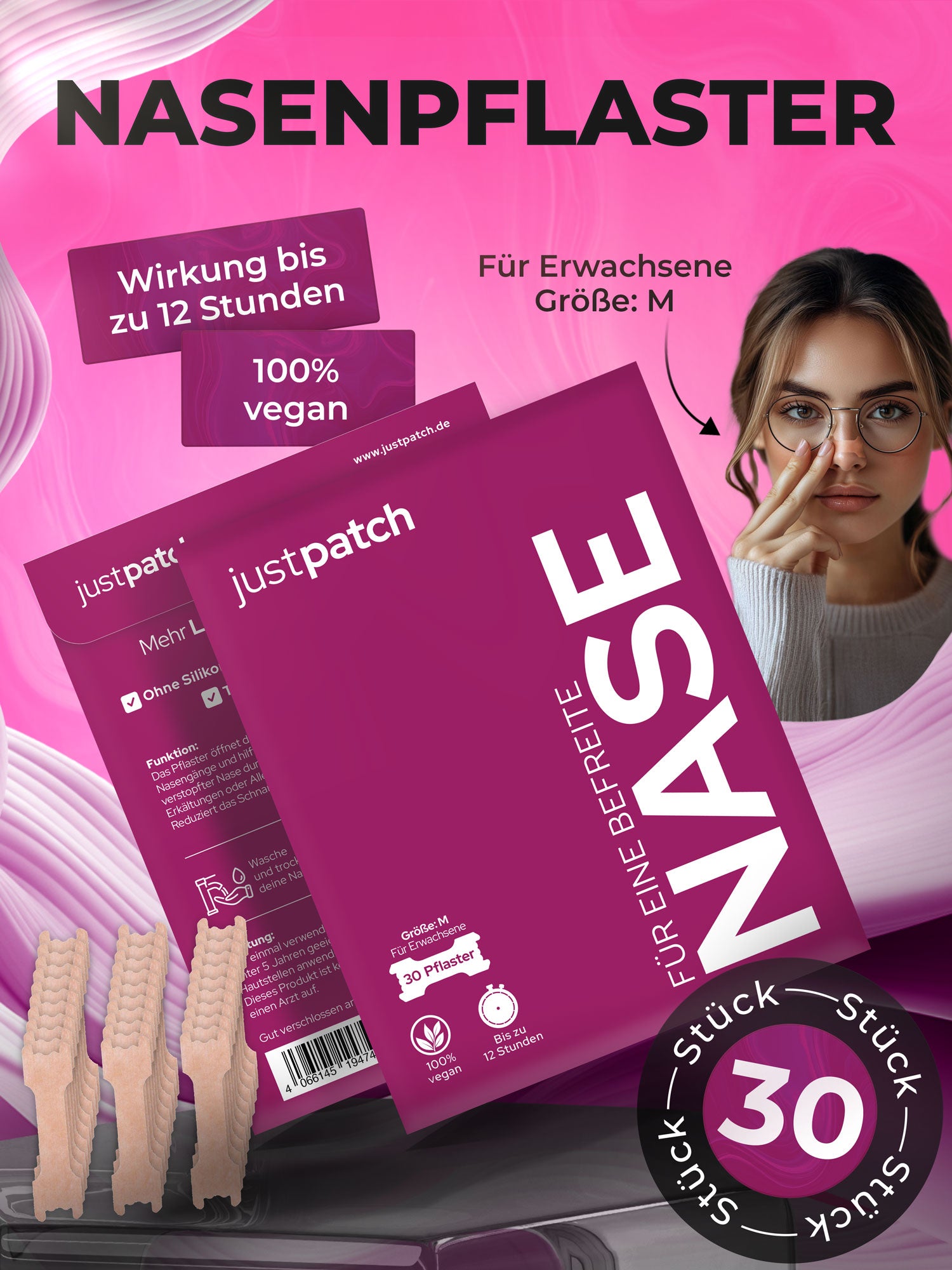 Nasenpflaster, 30 Stück