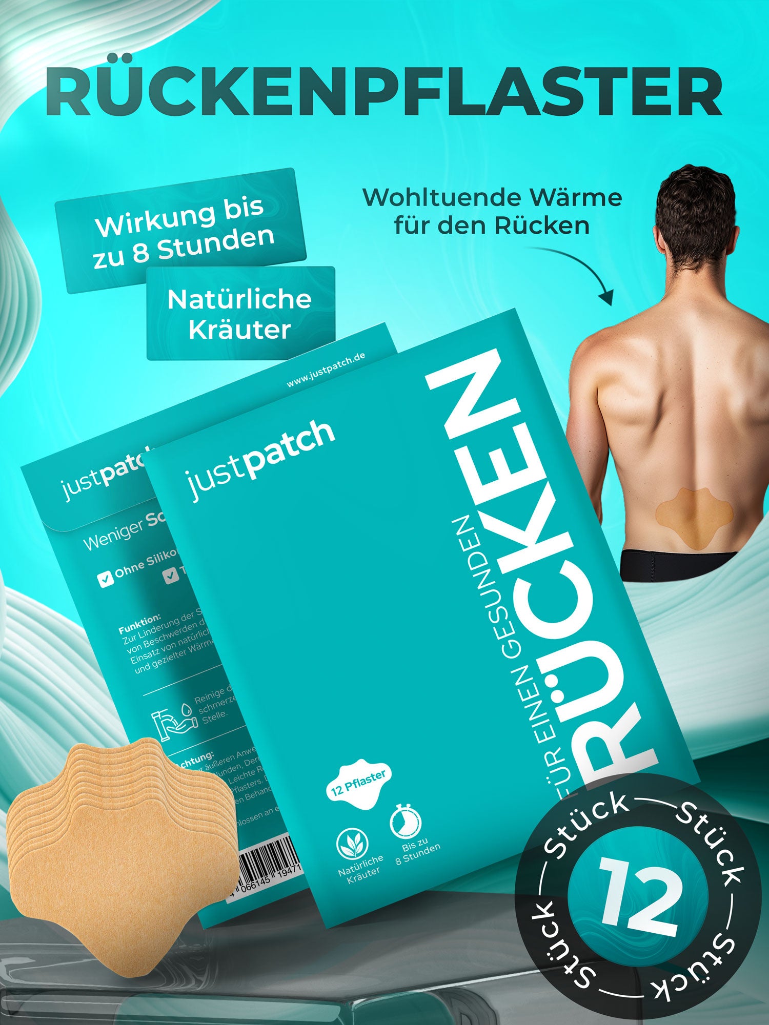 Rückenpflaster, 12 Stück
