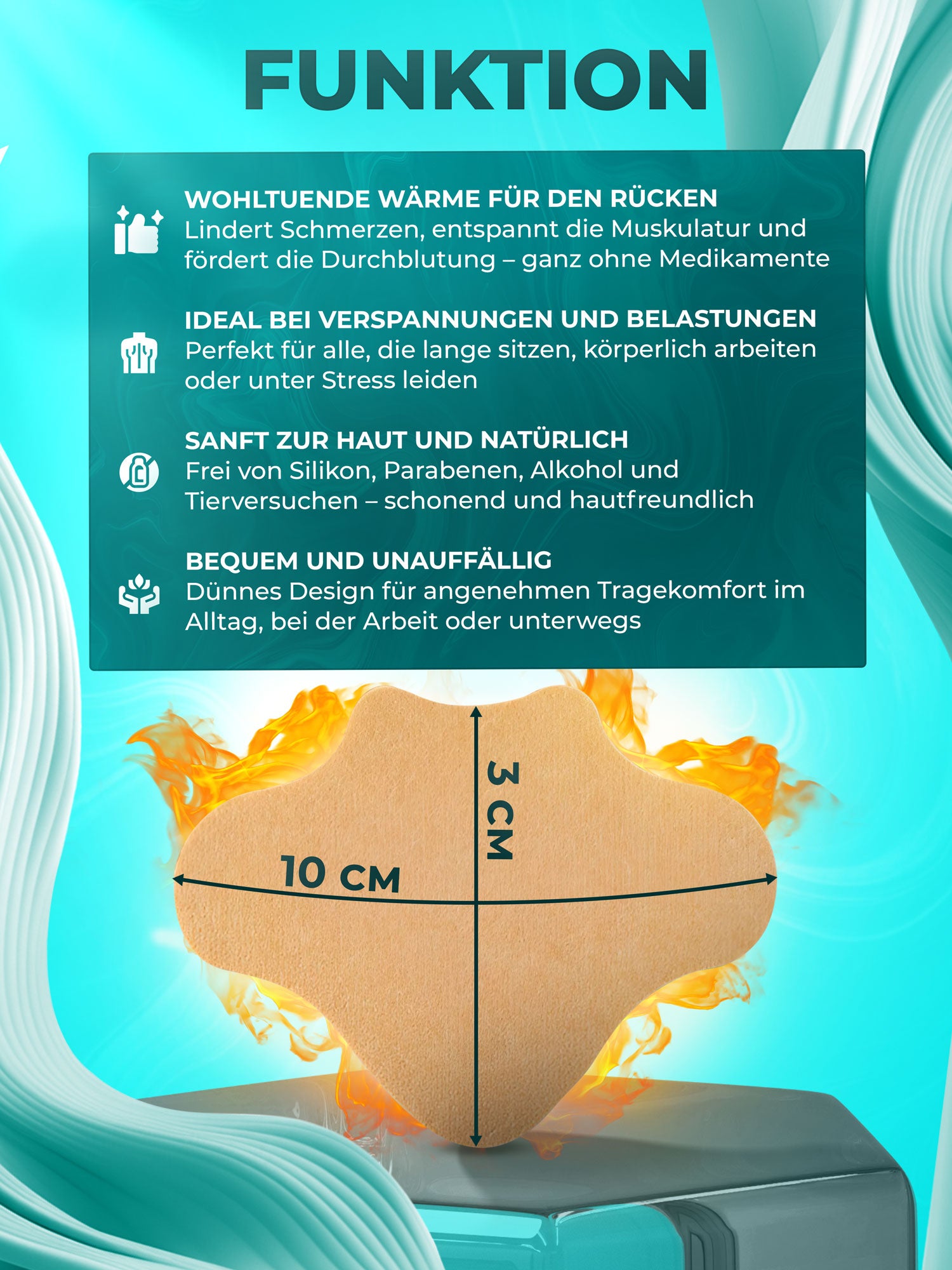 Rückenpflaster, 12 Stück
